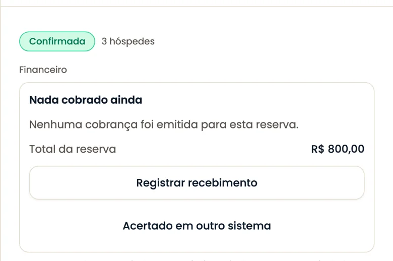Booking finance panel